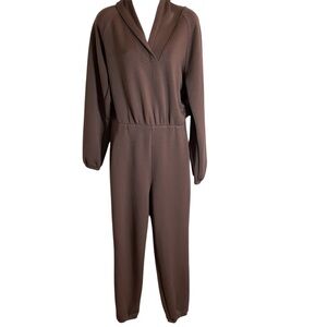 SPANX Smoke-Colored Chill Out Hooded Jumpsuit Size Medium New athleisure